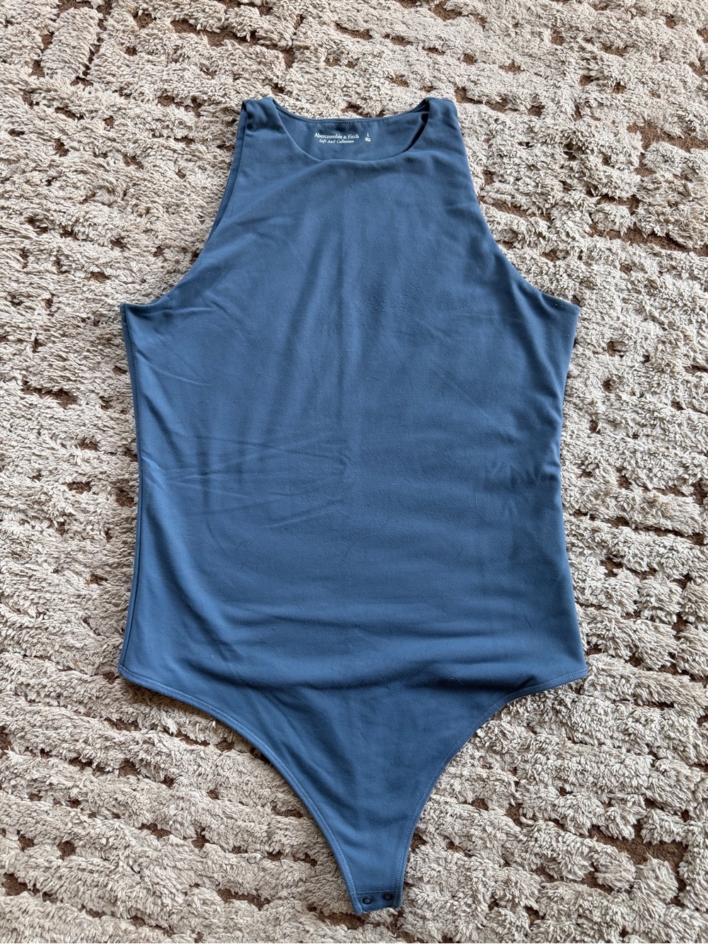 Abercrombie Blue High Neck Sleeveless Bodysuit
